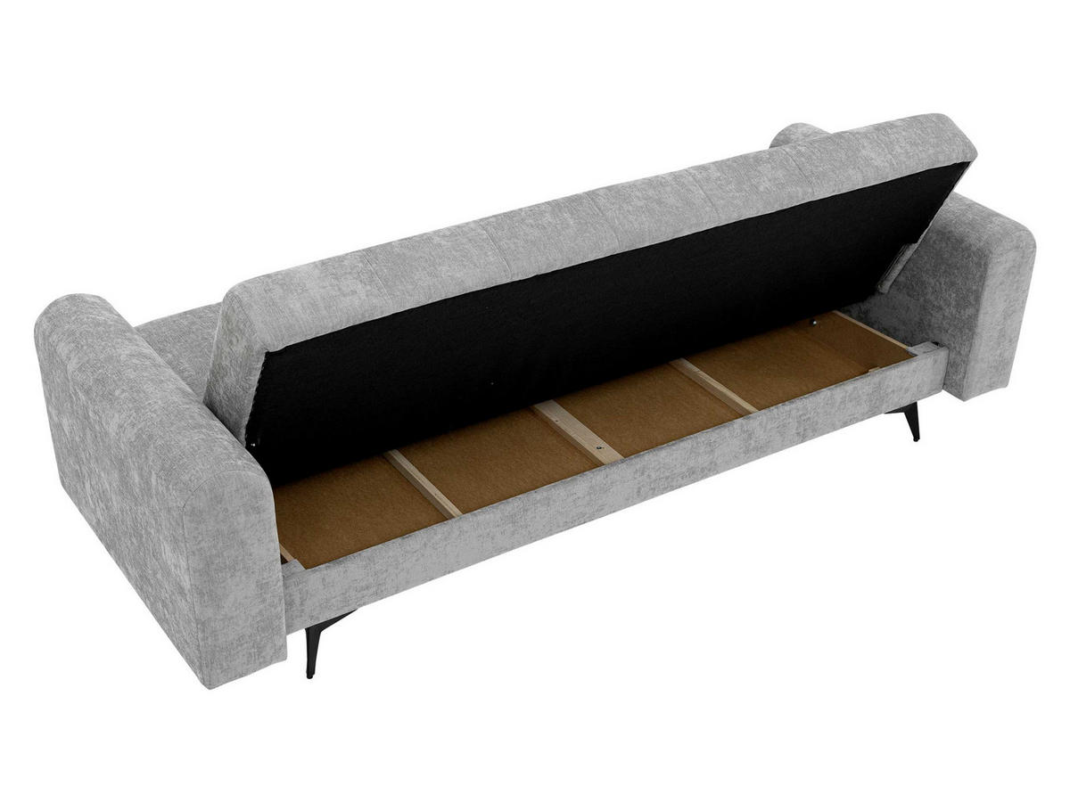 SCHLAFSOFA Zuri - Hellrosa/Schwarz, Holz/Textil (240/93/91cm) - MIRJAN24
