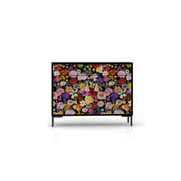 SIDEBOARD MDF 2 Türen und 2 Schubladen mit Waldmuster ALISE WILD BEAUTY - Schwarz, Holzwerkstoff (90/84/45cm) - RNT By Really Nice Things