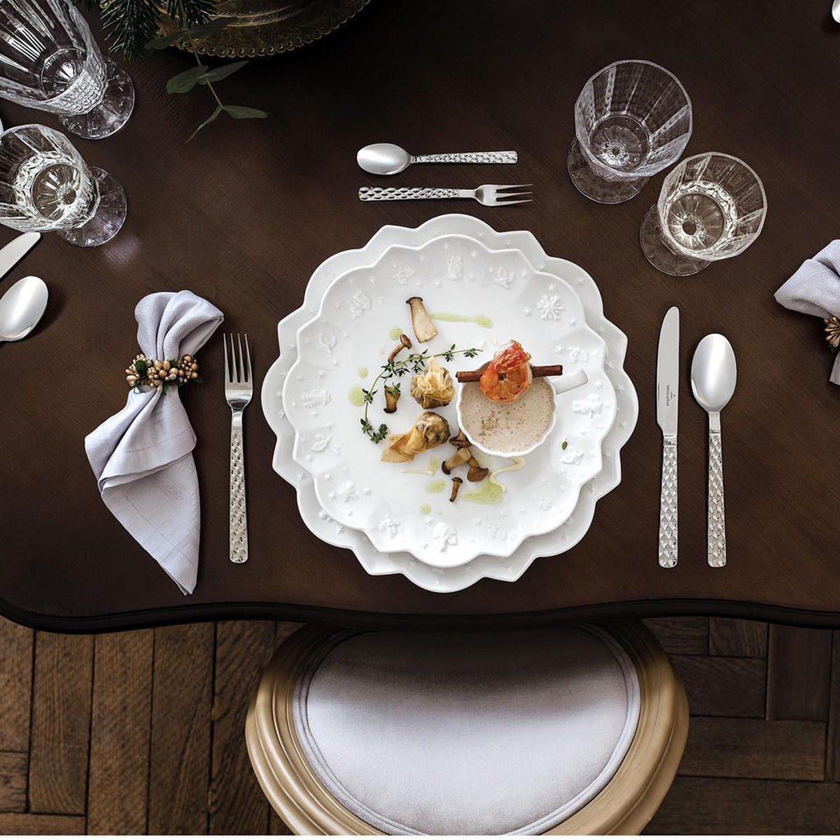 TAFELBESTECK Boston silber 30er Set - Silberfarben, Metall - Villeroy & Boch