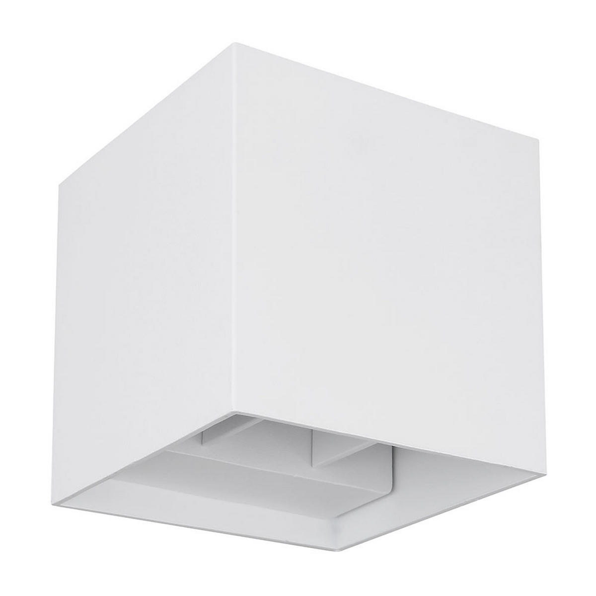 LED WANDLEUCHTE Veronika Aluminium Weiß - Weiß, Metall (10/10/10cm) - Globo Lighting