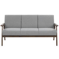 3-SITZER-SOFA Polsterbezug Grau Asnes - Hellgrau, Textil (158/80/80cm) - Beliani