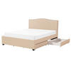 POLSTERBETT 160/200cm Beige Montpellier - Beige, Textil (160/200cm) - Beliani