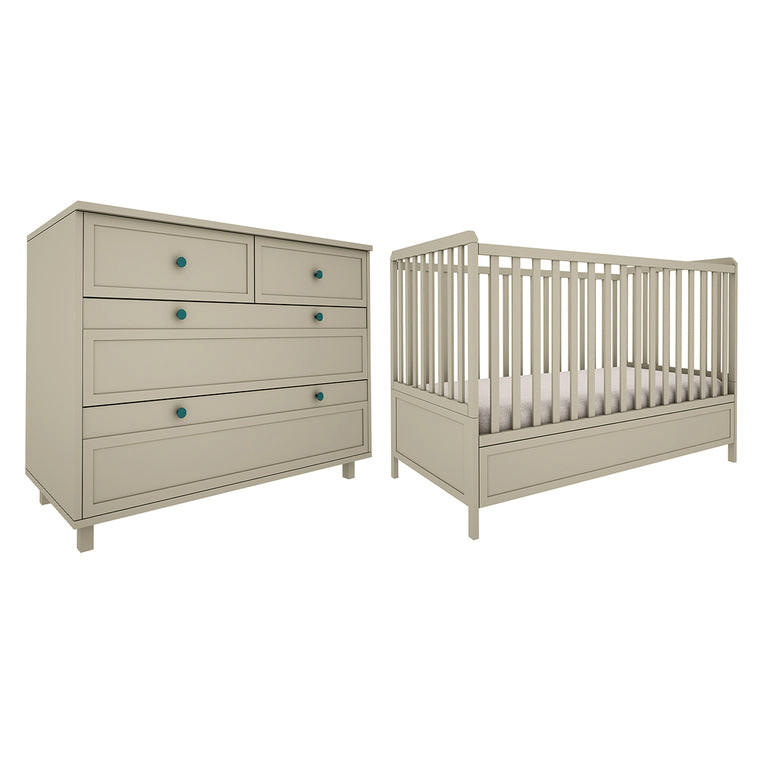 SOBA ZA BEBE 2-dijelniGabriel Zeleni - zelena, drvni materijal (145/103/75cm) - Petits-meubles