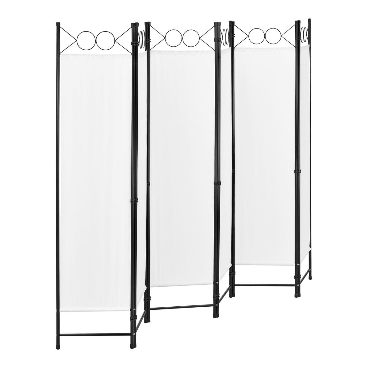 SICHTSCHUTZ Saragossa - Weiß, Textil/Metall (240/2cm) - [en.casa]