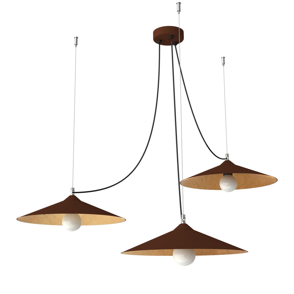 HÄNGELEUCHTE - Goldfarben, Metall (40/40/9cm) - Lumicom