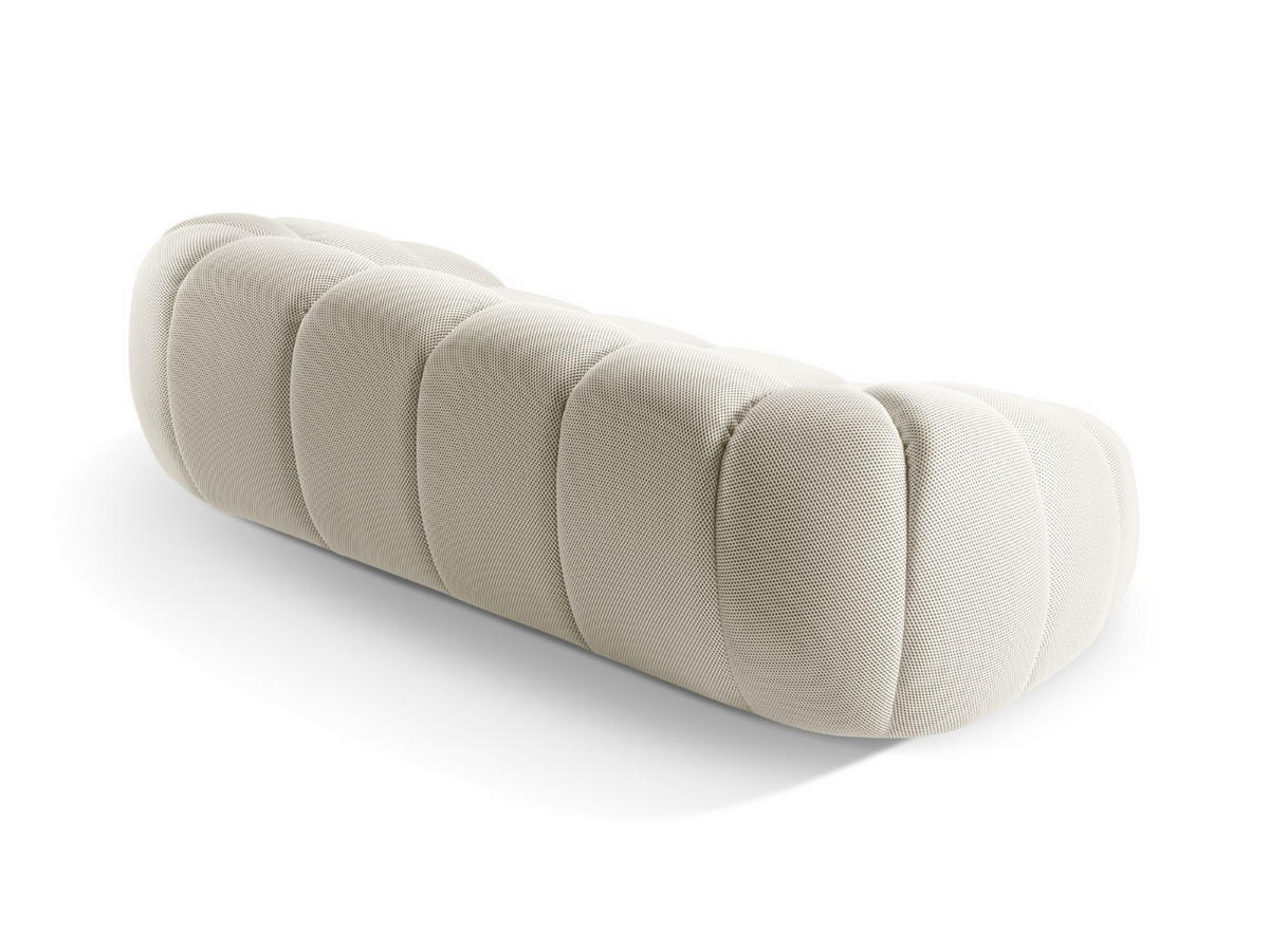 SOFA Diana aus 3D-Stoff leichtes beige 3 Sitzplätze - Creme, Textil (114/72/234cm) - Micadoni