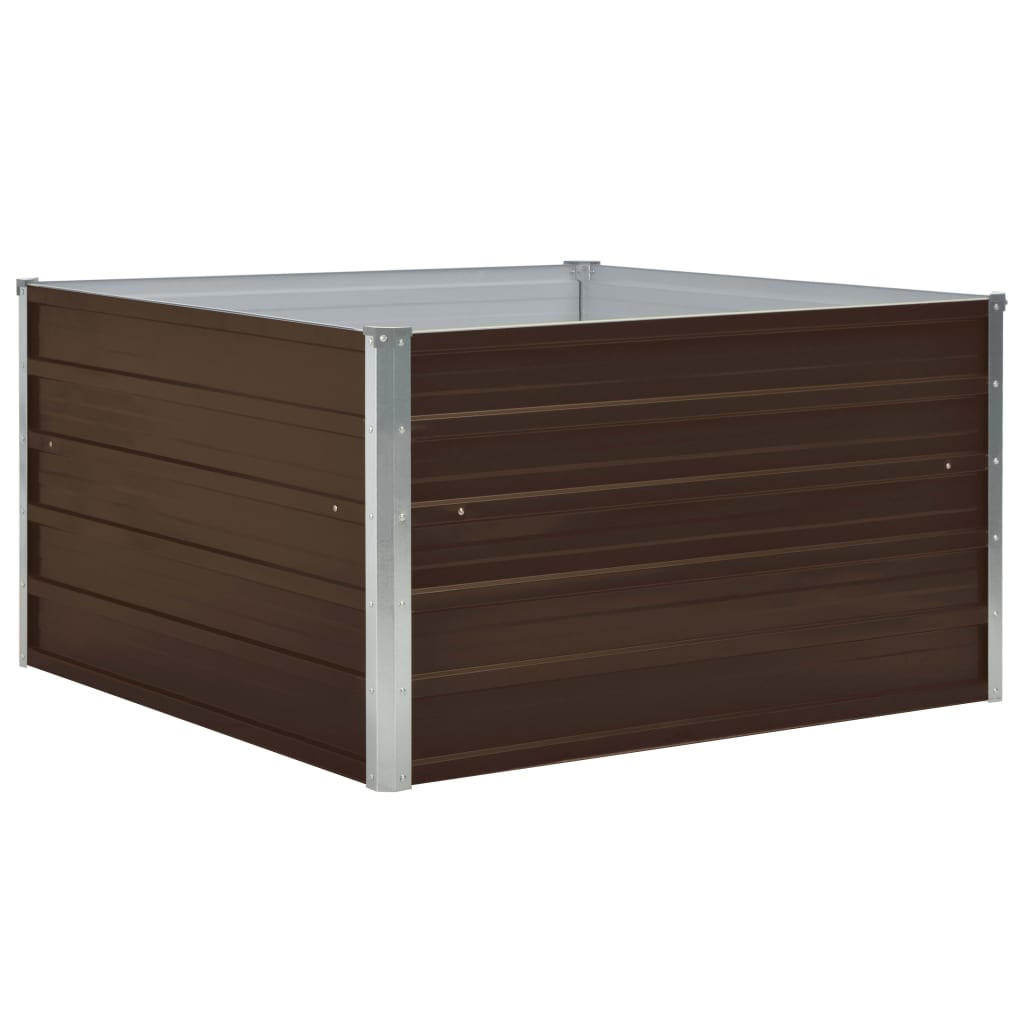 HOCHBEET 100 x 100 x 45 cm Verzinkter - Braun, Metall (100/45/100cm)