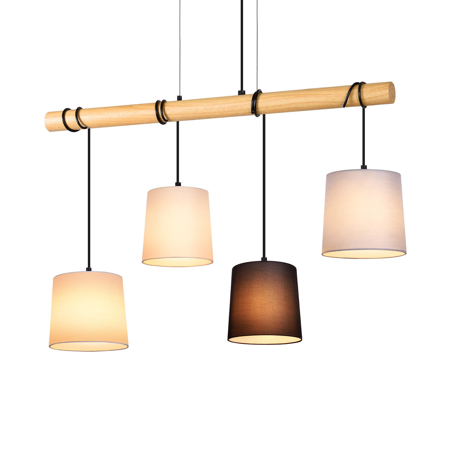 HÄNGELEUCHTE Eindruck 80/18/175 cm - Braun, Holzwerkstoff (80/18/175cm) - Nettlife