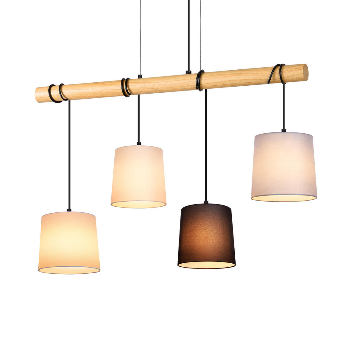 HÄNGELEUCHTE Eindruck 80/18/175 cm - Braun, Holzwerkstoff (80/18/175cm) - Nettlife