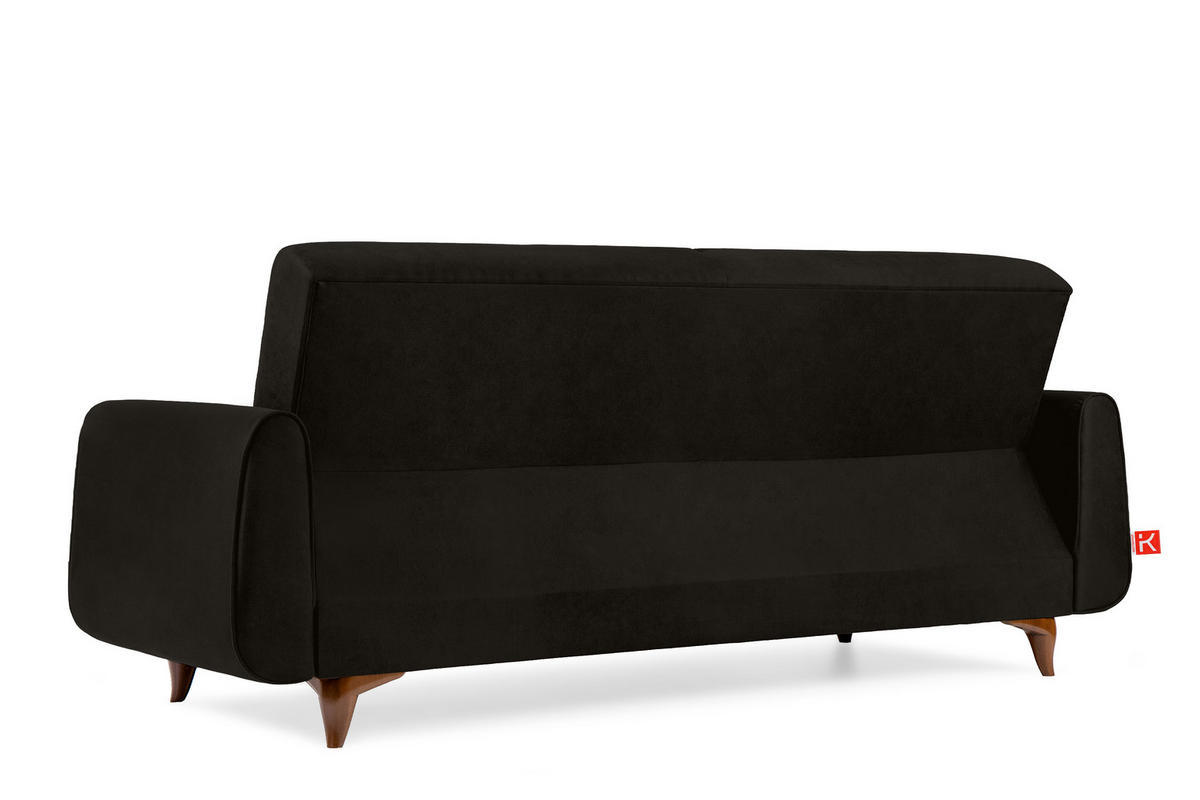 3-SITZER-SCHLAFSOFA GUSTAVO II mit Armlehnen, Anthrazit - Anthrazit, Holz/Holzwerkstoff (230/98/98cm) - KONSIMO®