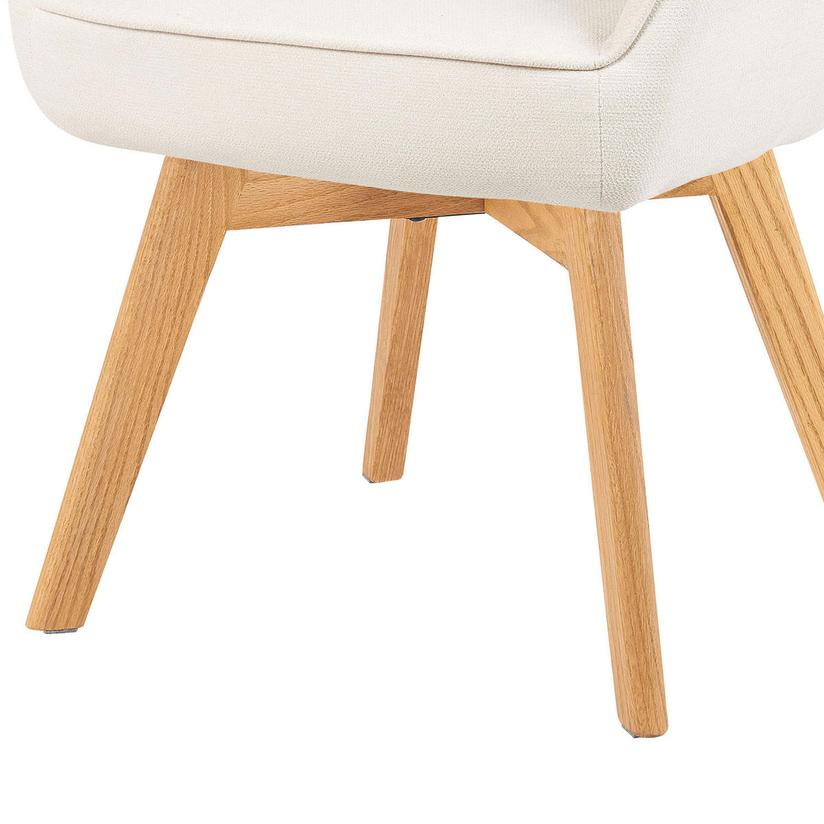 ARMLEHNSTUHL Mika-Jara 2er-Set - Honigeiche/Creme, Eichenholz/Holz (60/82/61cm) - DUBI Möbel