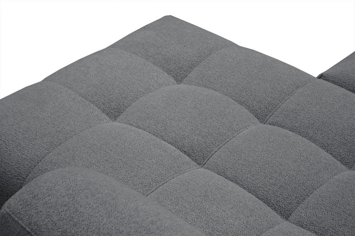 ECKSOFA SALVINI 4-Sitzer, graphitfarben - Schwarz/Graphitfarben, Holzwerkstoff/Textil (292/158cm) - Courtois Laville