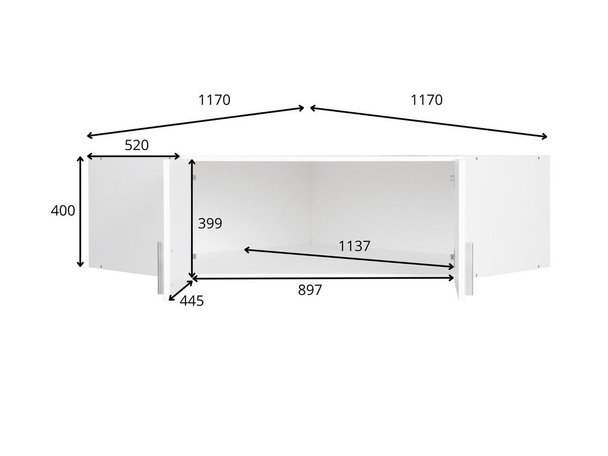 KLEIDERSCHRANK SOLENA 06 - 117×197×117 cm 2 Türen mit Kleiderstange Wellington Eiche - Eichefarben, Holz/Holzwerkstoff (117/197/117cm) - Milaros Markt