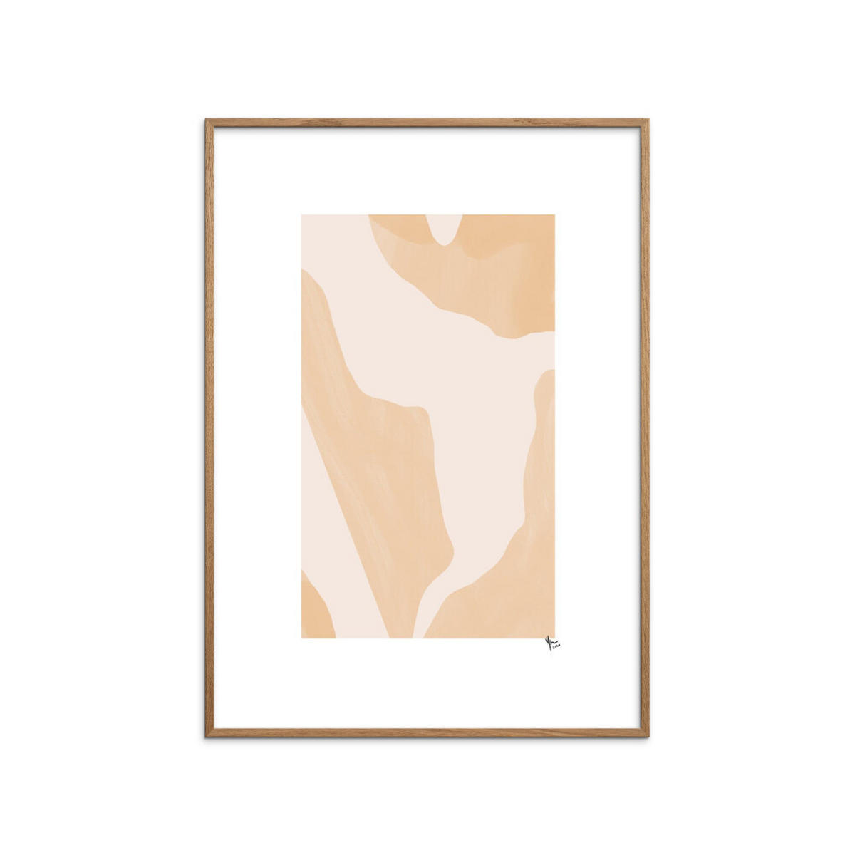 POSTER mit Rahmen N. Atelier - Le Calme - Eichefarben/Naturfarben, Holz/Papier (50/70cm) - Poster&Frame