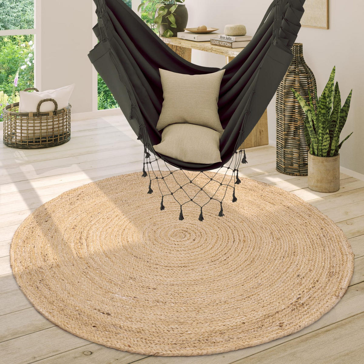 NATURFASERTEPPICH 200/200 cm Viborg 595 - Beige, Naturmaterialien (200/200cm) - Paco Home
