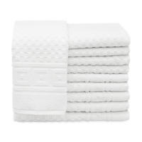 GÄSTETÜCHER, 10er-Set, 30x50 cm, 100% Baumwolle, Weiß - Weiß, Textil (30/50cm) - Zollner