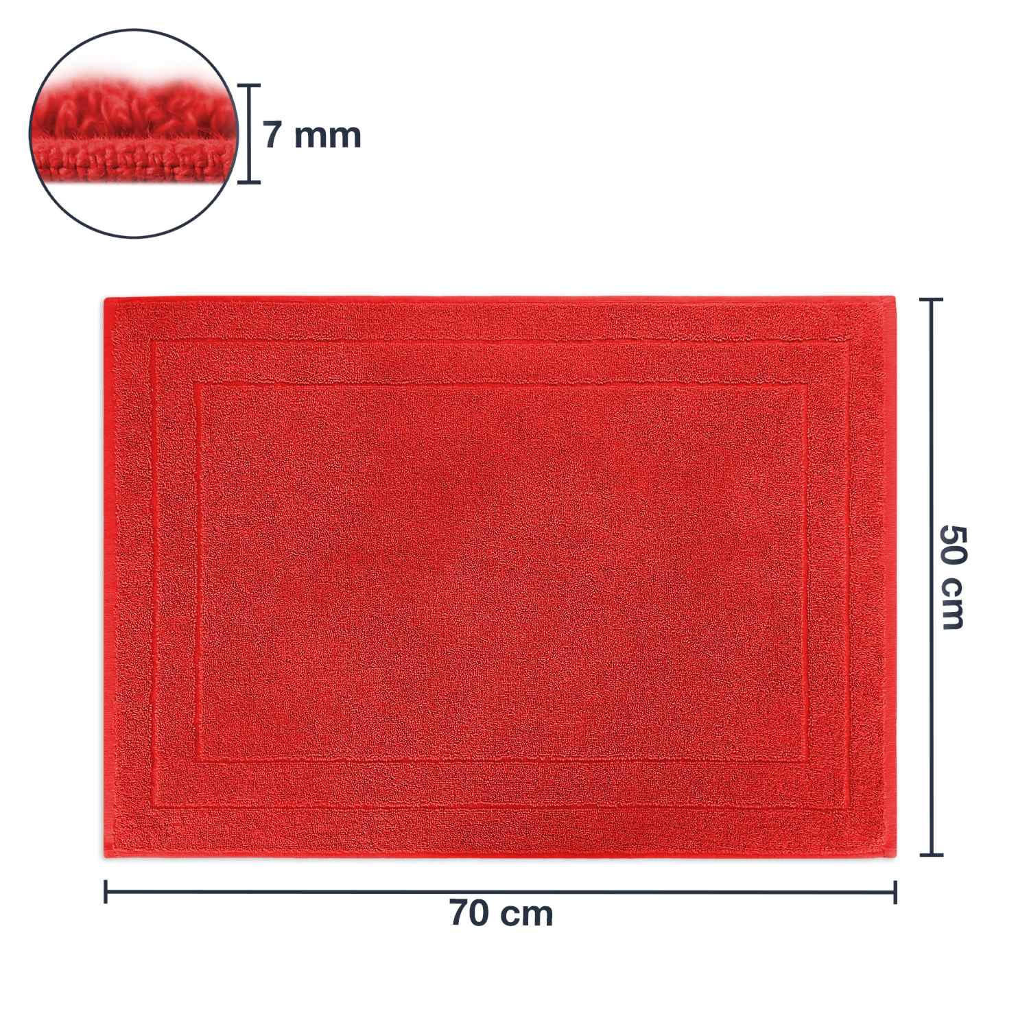 BADVORLEGER JASMINA - Rot, Textil (50/70cm) - WohnDirect