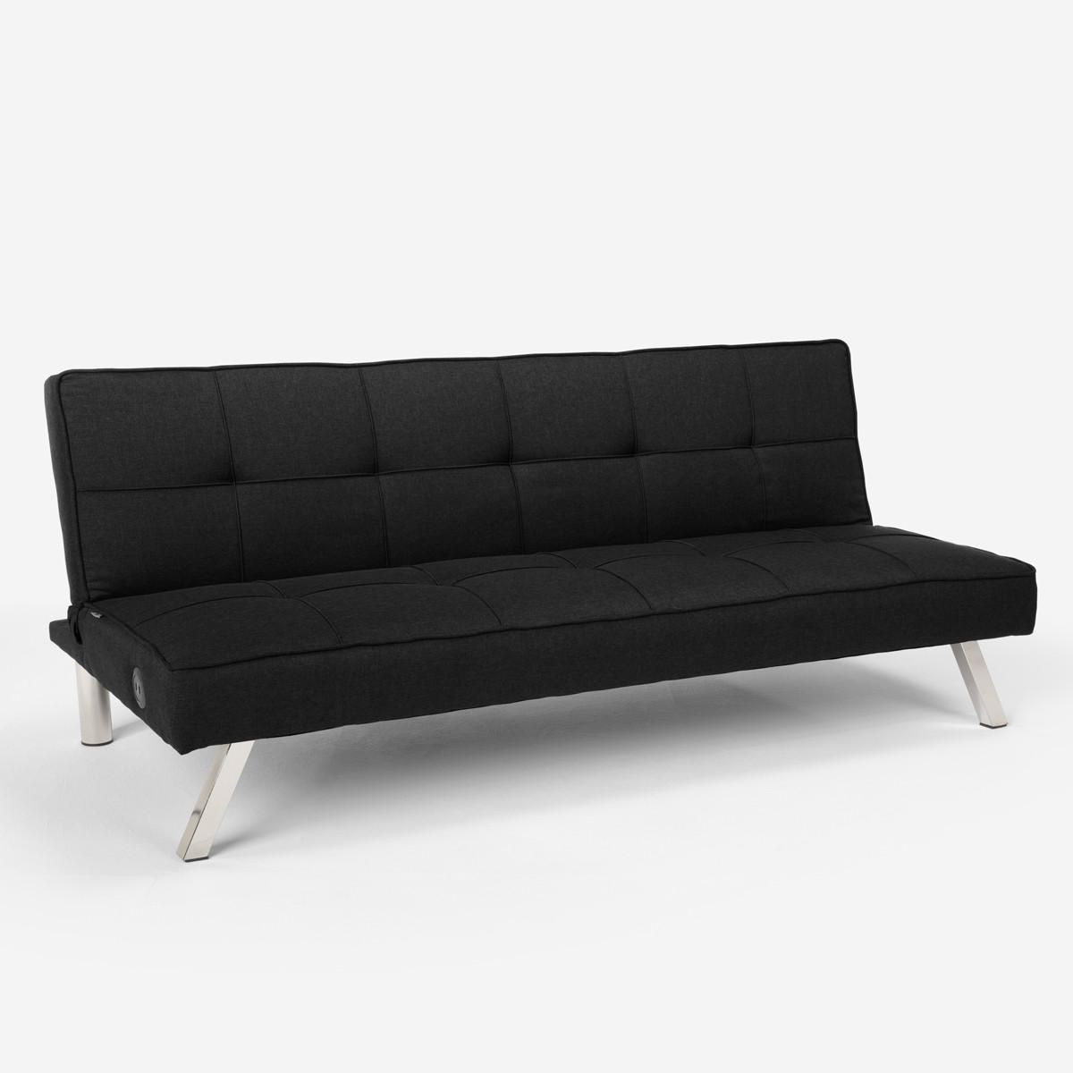 Pasmara Schlafsofa Schwarz 172x75x74 cm