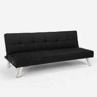 SCHLAFSOFA USB-Anschluss Astralis - Schwarz - Schwarz, Textil (172/75/74cm) - Pasmara