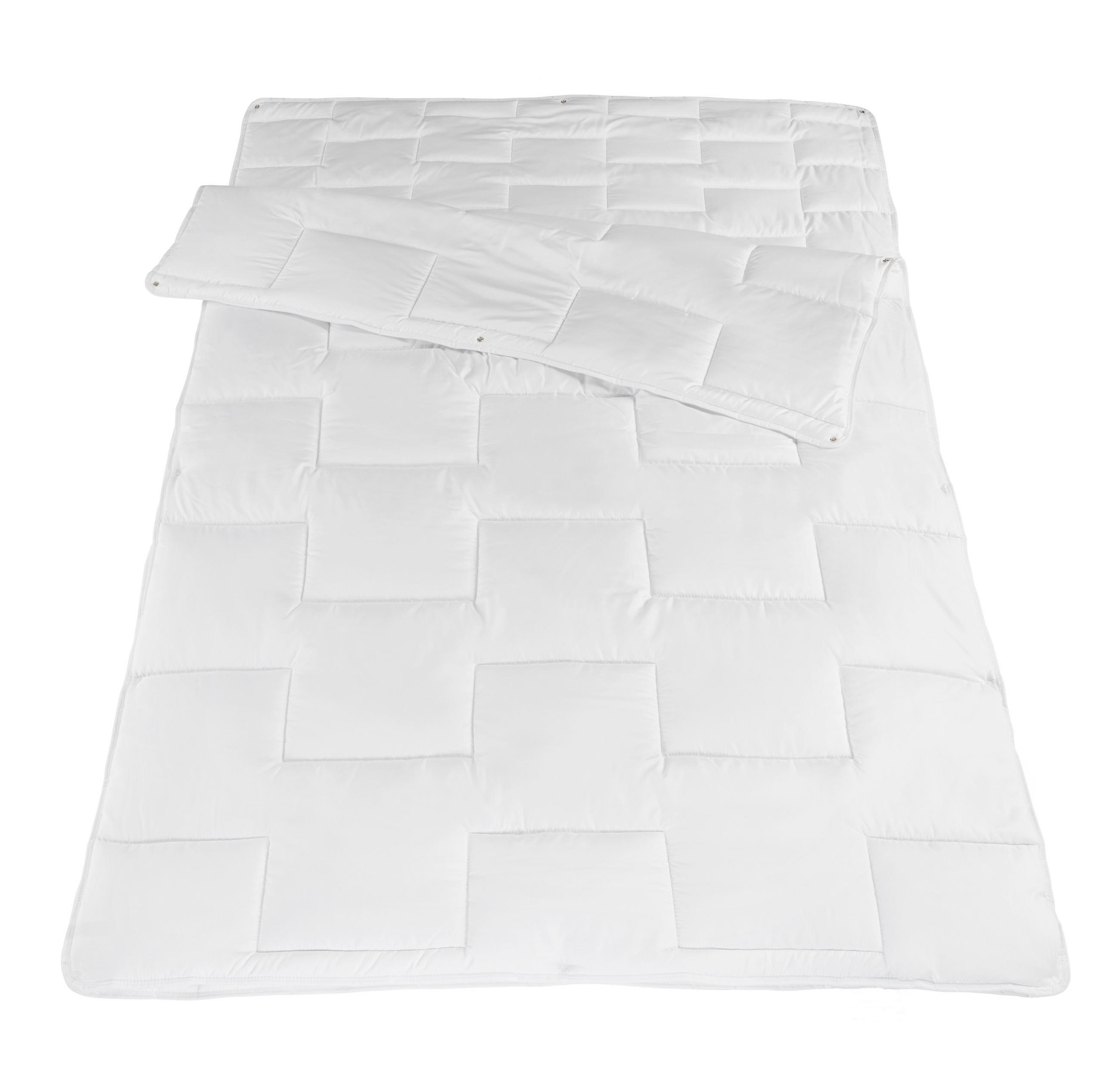 VIERJAHRESZEITEN-BETTDECKE 135x200 cm - Made in Germany: Winterdecke + Sommerdecke + Übergangsdecke - Super Soft - Weiß, Textil (135/200cm) - Carpe Sonno