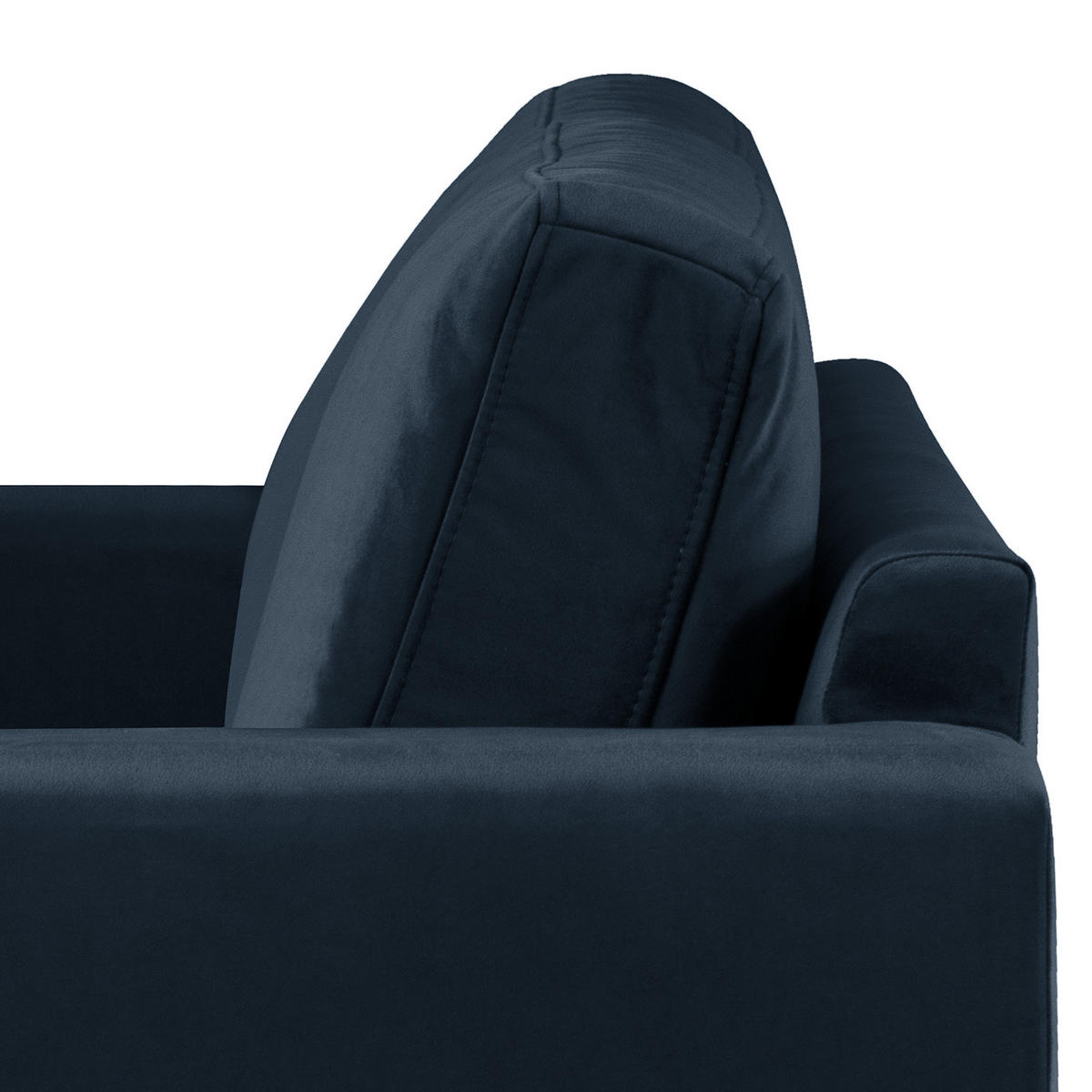 SESSEL - Eichefarben/Dunkelblau, Eichenholz/Textil (122/81/88cm) - home24