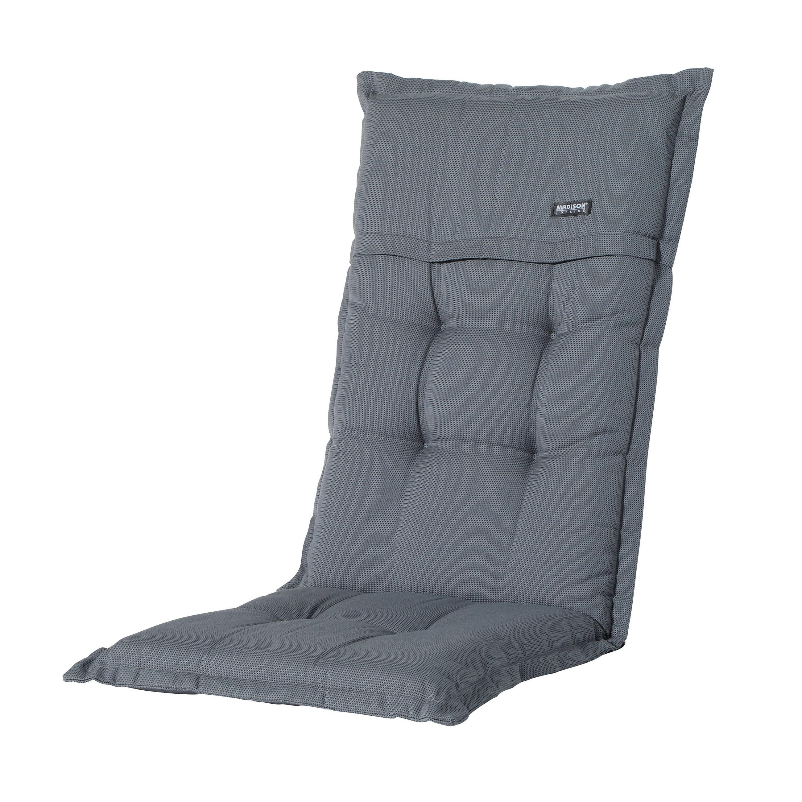 GARTENSTUHLKISSEN Rippe 123/50 cm 4er-Set - Grau, Textil (50/7/123cm) - Madison