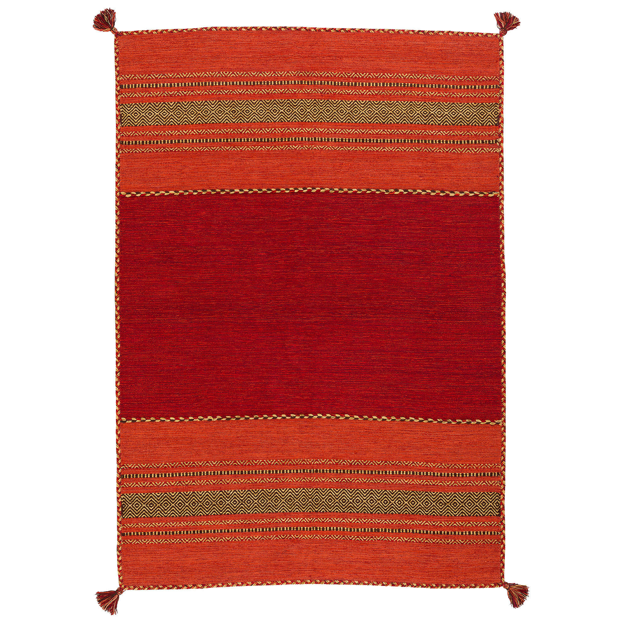 NATUR TEPPICH KELIM NAVARRO - Rot, Textil (170/240cm) - Pergamon