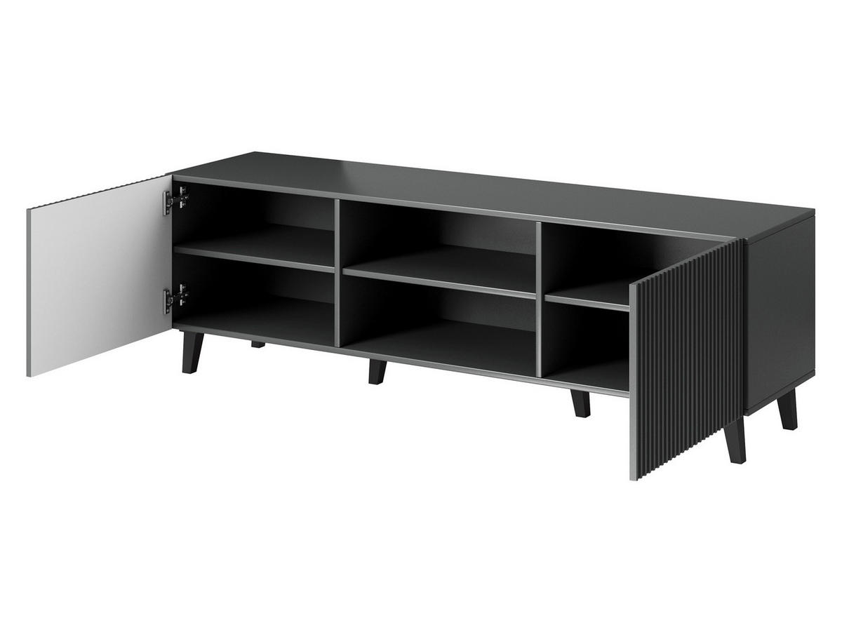 TV-ELEMENT Vamos Grey 150 - Anthrazit/Schwarz, Holzwerkstoff/Kunststoff (150/53/42cm) - MIRJAN24