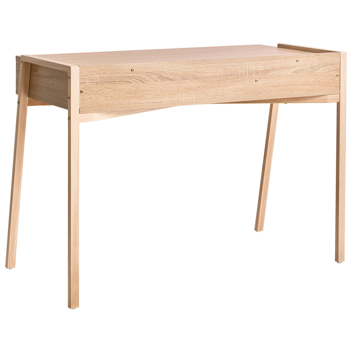 SCHREIBTISCH 107/48 cm Hellbraun Kofoten - Hellbraun/Braun, Holzwerkstoff/Metall (48/107/76cm) - Beliani
