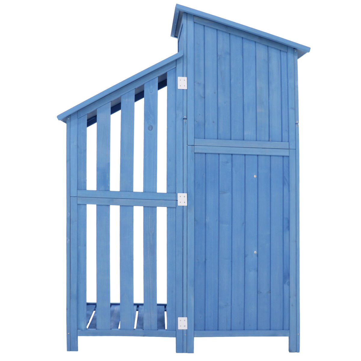 GERÄTEHAUS 124x46x174cm Blau Für Kleine Gärten - Blau, Holzwerkstoff (46/174/124cm) - FLIEKS
