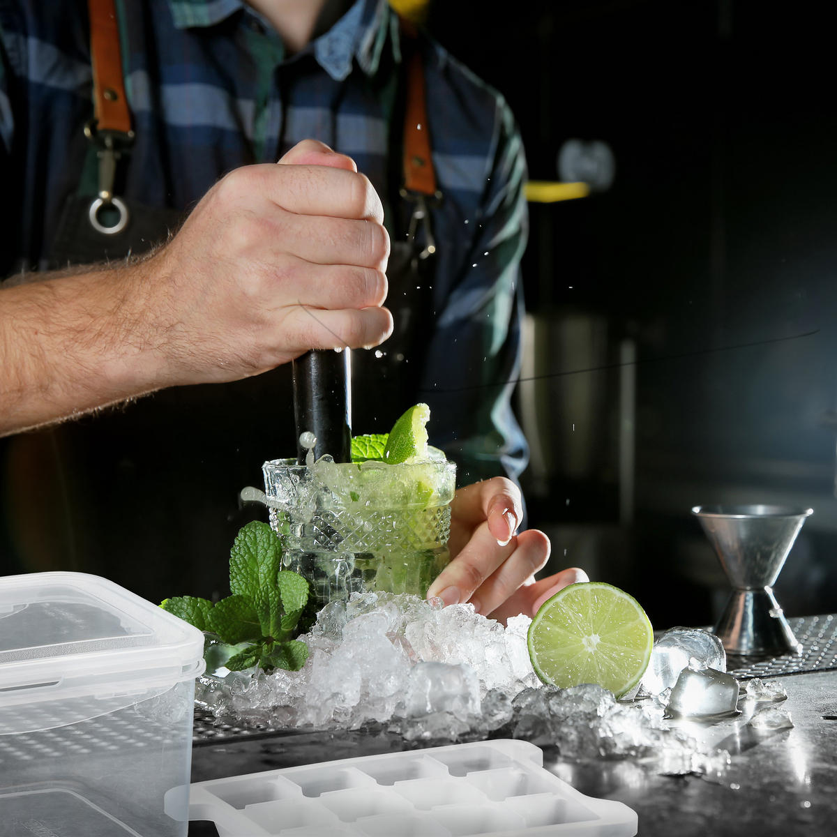 6TLG.EISWÜRFELFORMSET - Transparent, Kunststoff (22/11/15cm) - Relaxdays