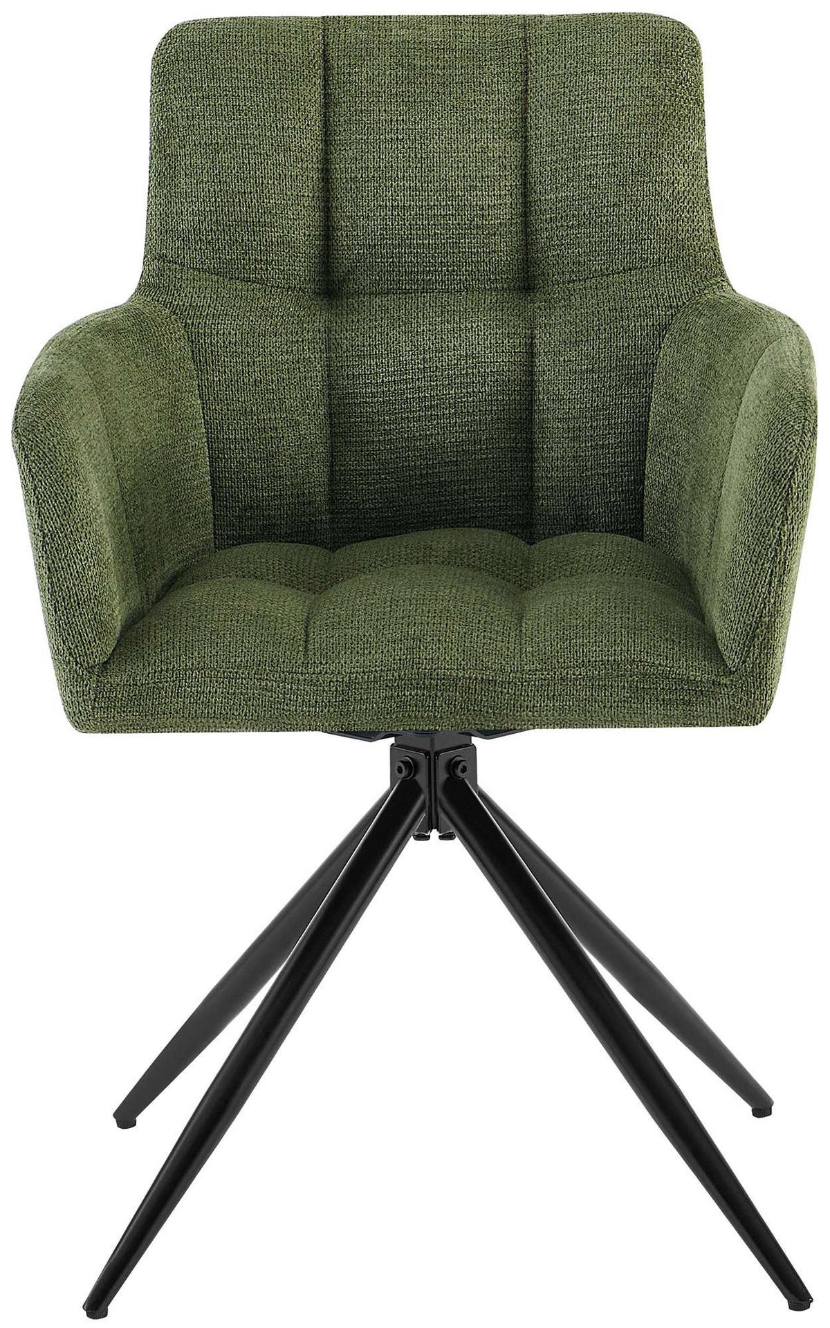 ARMLEHNENSTUHL Stoff Grün - Schwarz/Grün, Textil/Metall (59/87/59cm) - CLP
