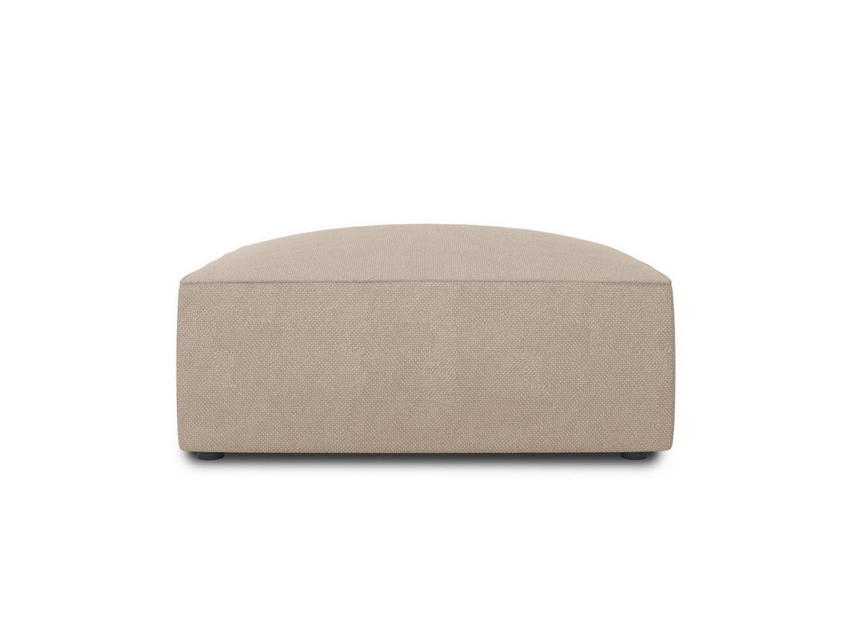 POUF Ruby aus strukturiertem Stoff dunkelbeige - Beige, Textil (93/40/93cm) - Micadoni