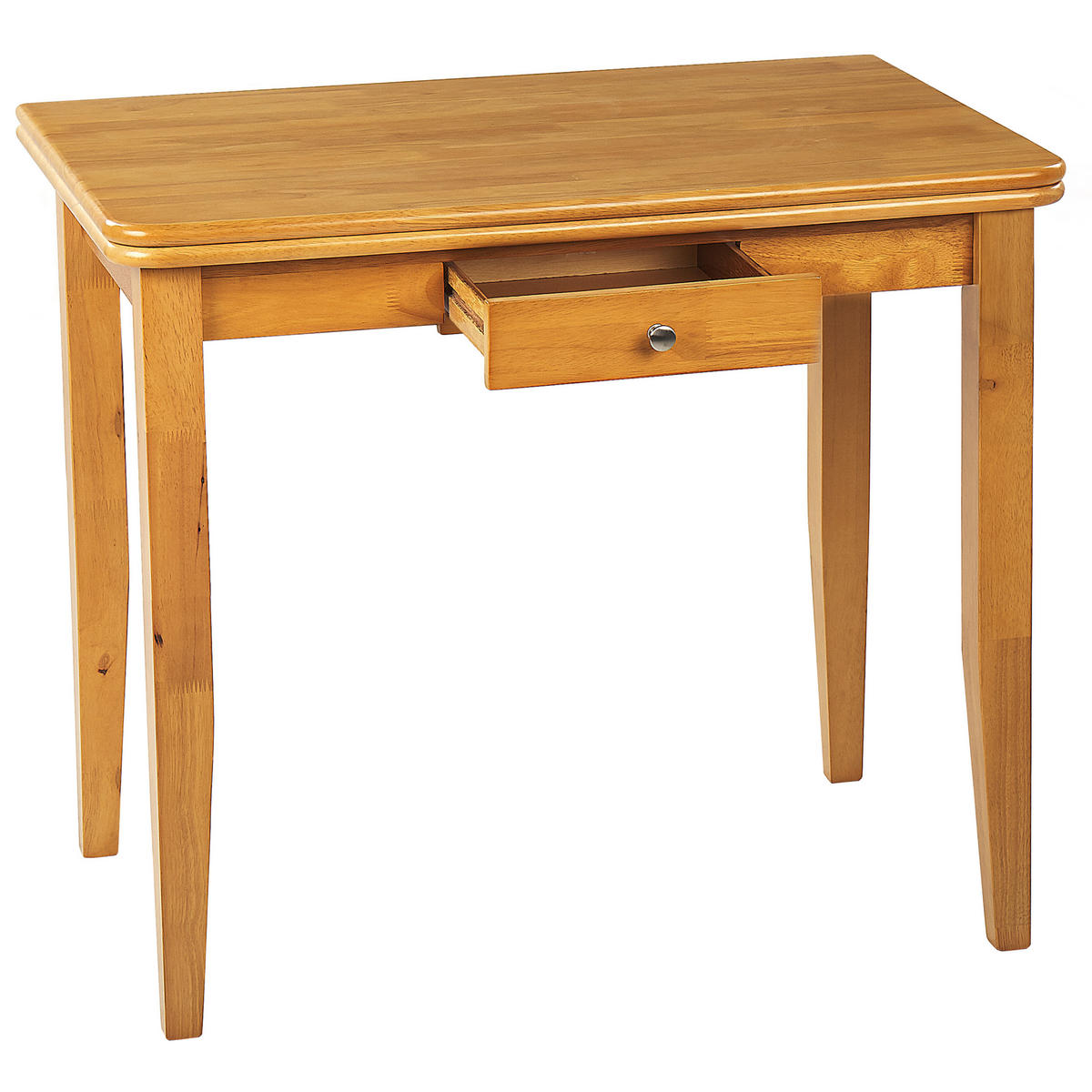 ESSTISCH 90-120/90/76 cm Hellbraun Rechteckig Masela - Hellbraun, Holz (90/120/76cm) - Beliani