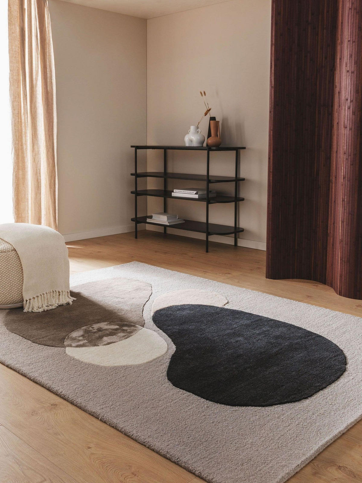 WOLLTEPPICH Kyoto Multicolor/Grau 120x170 cm - Multicolor/Grau, Textil (120/1cm) - KUNSTLOFT