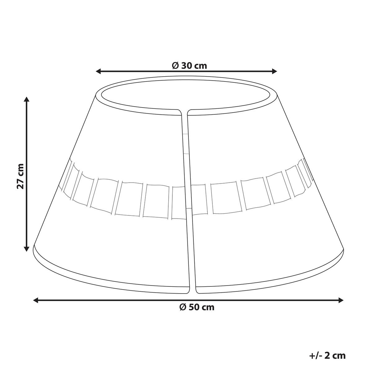 SUKNĚ POD VÁNOČNÍ STROMEK 27 cm Béžová Marche - béžová, přírodní materiály (50/27cm) - Beliani
