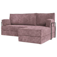 ECKSOFA NOTIA modulares Boneless Sofa mit Schlaffunktion Lila Cordstoff - Lila, Textil (200/120cm) - MASSENO