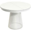 ESSTISCH Scala runder ausziehbarer, Weiß 100-180/100/75 cm - Weiß, Holzwerkstoff/Metall (100/100/75cm) - WFL GROUP