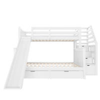 ETAGENBETT 90/200 cm + 140/200 cm Weiß - Weiß, Holz - Raumix