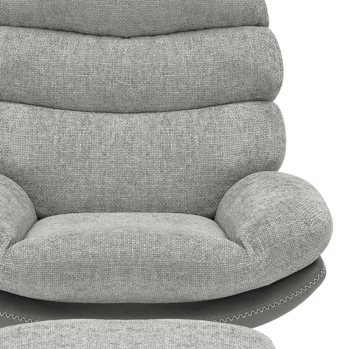 RELAXSESSEL - Schwarz/Grau, Textil/Metall (78/102/90cm) - home24