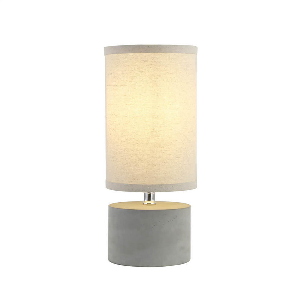 TISCHLAMPE ELA - Grau, Kleine Tischlampe - Grau, Holz/Kunststoff (17/17/39cm) - Home Deluxe