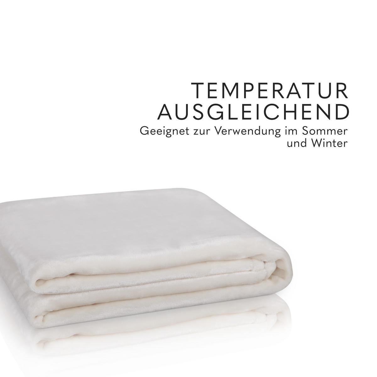 KUSCHELDECKE mit Cashmere Touch 150x200 cm Offwhite - Naturfarben, Textil (150/200cm)