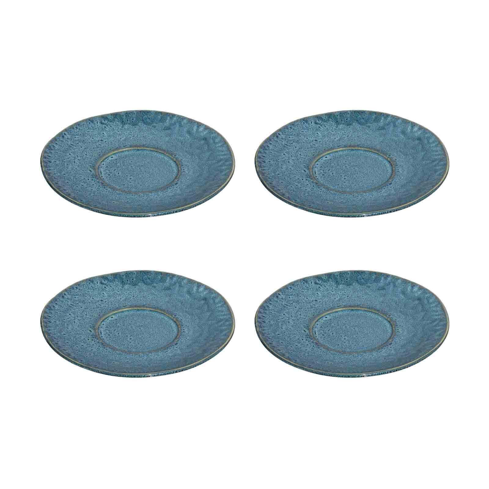 UNTERTASSEN Matera blau ø 15.0 cm 4er Set - Blau, Keramik (15cm) - Leonardo Living