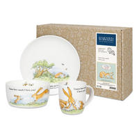 KINDERSET 3-tlg. Guess how much i, Teller, Tasse, Schale - Naturfarben, Keramik (19.1/19.1/2.4cm) - Könitz
