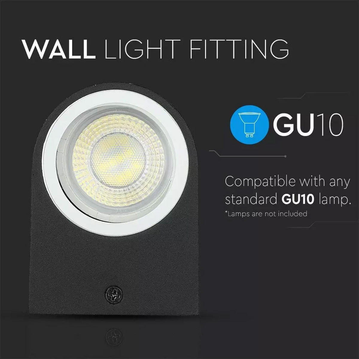 LED AUSSEN-WANDLEUCHTE Alu Schwarz - Schwarz, Metall (6.8/15/9.2cm)
