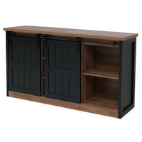 HIGHBOARD hnědá, černá - černá/hnědá, dřevo (150/84/40cm) - MCW