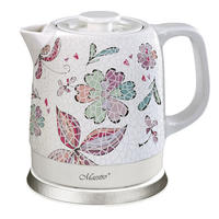 WASSERKOCHER ELEKTRISCH Weiß 18/18/21 cm MR068FLOWERS - Weiß, Keramik (18/21/18cm) - Maestro 