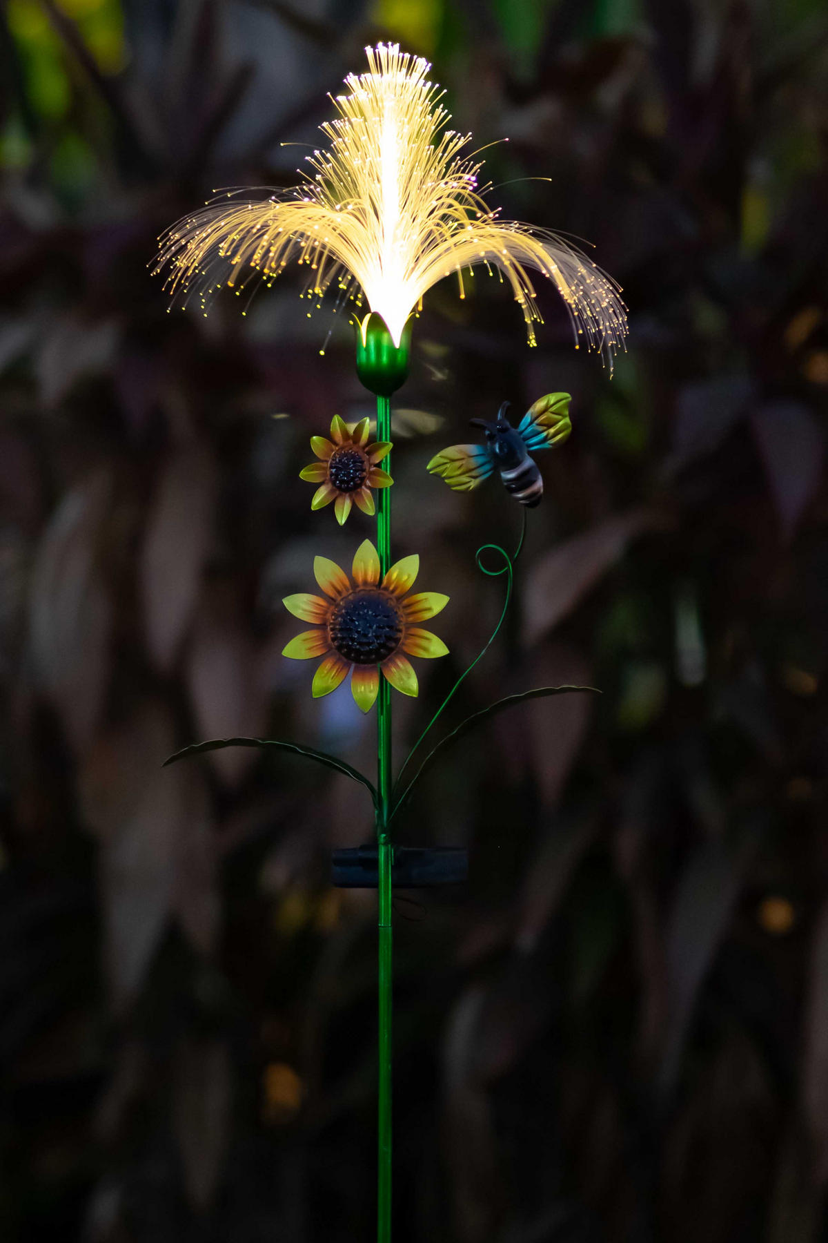 LED-SOLAR-GARTENSTECKER - mit Dämmerungssensor und Fiber-Beleuchtung für stilvolle Garten-Dekoration, 2er-Set - Weiß, Kunststoff (5/28/93cm) - Northpoint