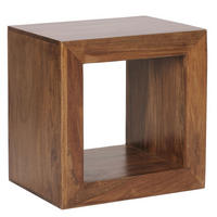 STANDREGAL – Naturholz, 44x44x33 cm, handgefertigt, geradlinig - Braun, Holz (44/44/33cm) - KADIMA DESIGN