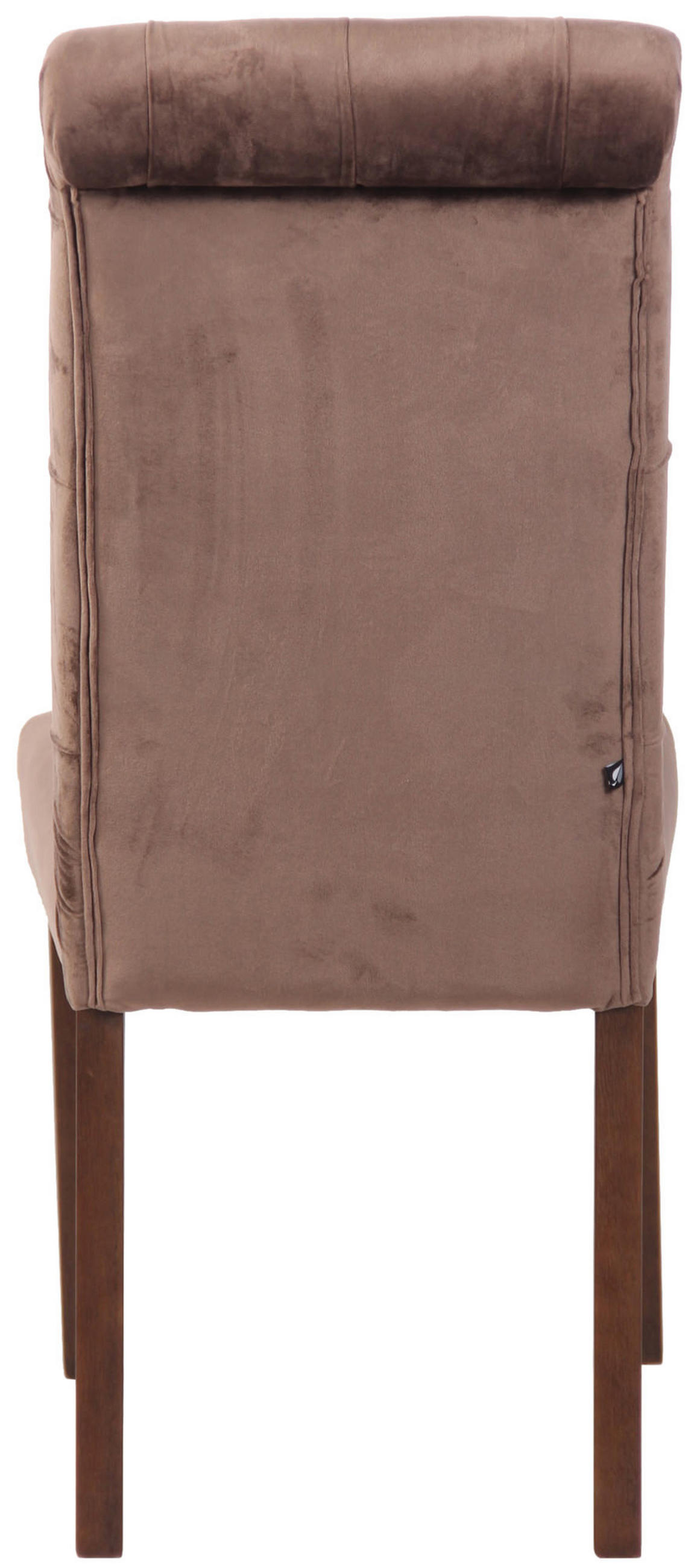 ESSZIMMERSTUHL Lisbon Samt, Gestell Kautschukholz Braun Braun - Braun, Holz/Textil (45/98/63cm) - TPFLiving